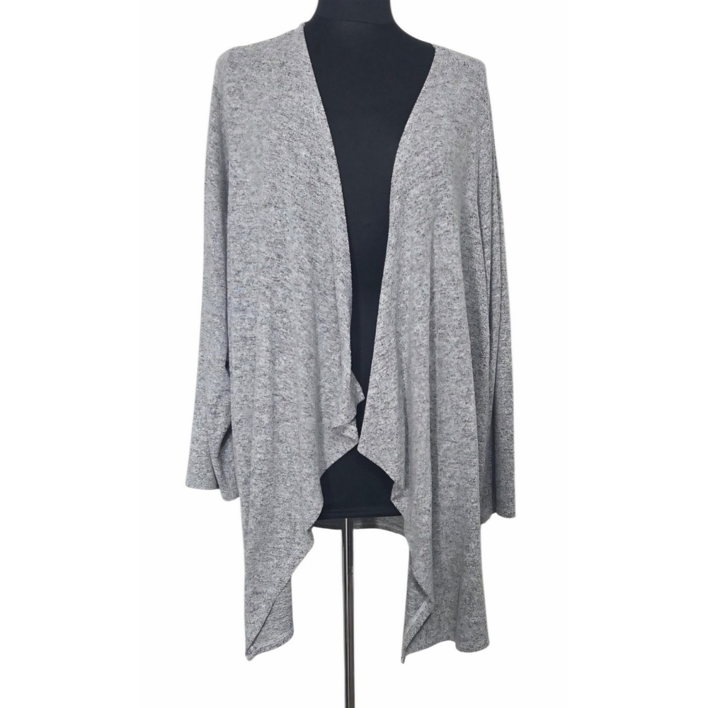 Torrid Super Soft Knit Open Waterfall Cardigan Wrap Women's 3X Gray Stretch